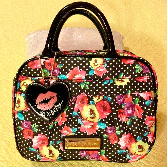 Betsey Johnson Rainbow Floral Polka Dot Purse Bag - Picture 2 of 8
